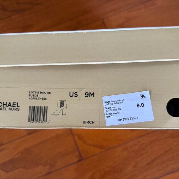 Michael Kors Women’s Lottie Suede Bootie in Luggage - Picture 7 of 8